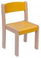 Stohovatelná židle TIM - mořený sedák a opěrák