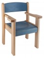 Židle s područkami TIM II - mořený sedák a opěrák | výška 22 cm, výška 26 cm, výška 30 cm
