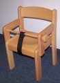 Židle TIM s područkami - přírodní+ZÁBRANA+POPRUH | výška 18 cm, výška 22 cm, výška 26 cm, výška 30 cm
