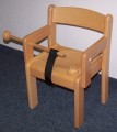 Židle TIM s područkami - přírodní+ZÁBRANA+POPRUH