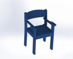 Židle s područkami TIM II - celomořená | výška 18 cm, výška 22 cm, výška 26 cm, výška 30 cm