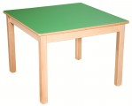 Stůl 120x120 cm, volitlená barva dekoru desky, | výška 40 cm, výška 46 cm, výška 52cm, výška 58cm, výška 64 cm, výška 70cm, výška 76 cm