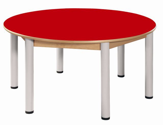 Stůl výškově stavitelný kruh průměr 120 cm / výška 36 - 52 cm