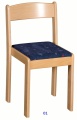 Židle stohovatelná - čalouněný sedák | výška 42 cm, výška 46 cm