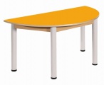 Stůl výškově stavitelný půlkulatý 120 x 60 cm / výška 40 - 58 cm