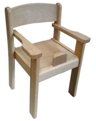 Židle TIM II s područkami a abdukčním klínem - přírodní